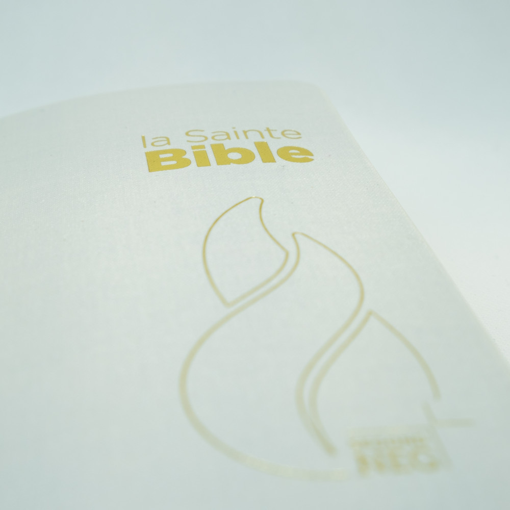 Bible NEG blanc textile or