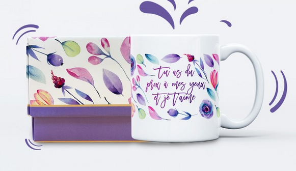 Mug Tu as du prix à mes yeux - fleurs