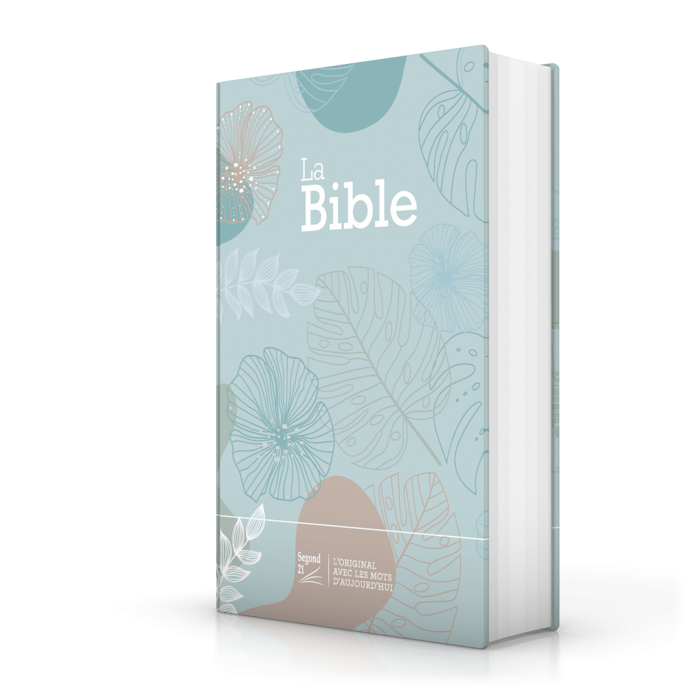 Bible SG21 rigide toilée vert eau