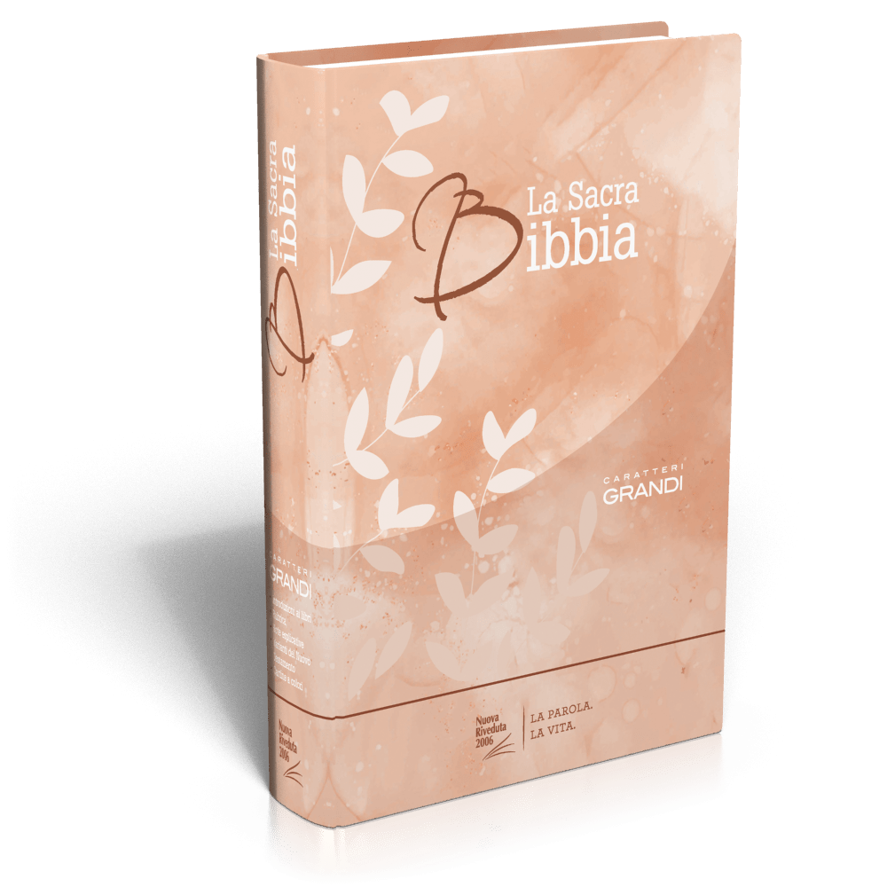 NR06 Bible italien gros caractères textile matelassé rose