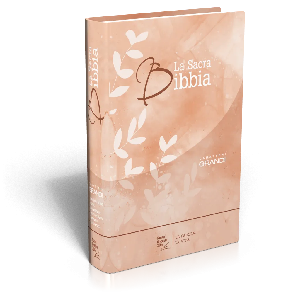 NR06 Bible italien gros caractères textile matelassé rose