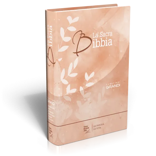 NR06 Bible italien gros caractères textile matelassé rose