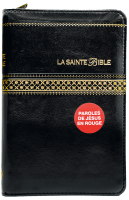 Bible Segond 1910 souple noir zip or onglets - Paroles de Jésus en rouge