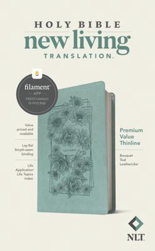 NLT Holy Bible Premium value thinline bouquet teal