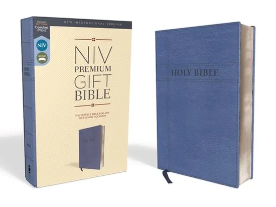 NIV Premium Gift navy leathersoft