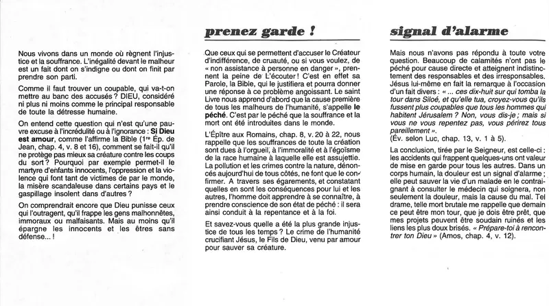 Dieu est-il injuste ?