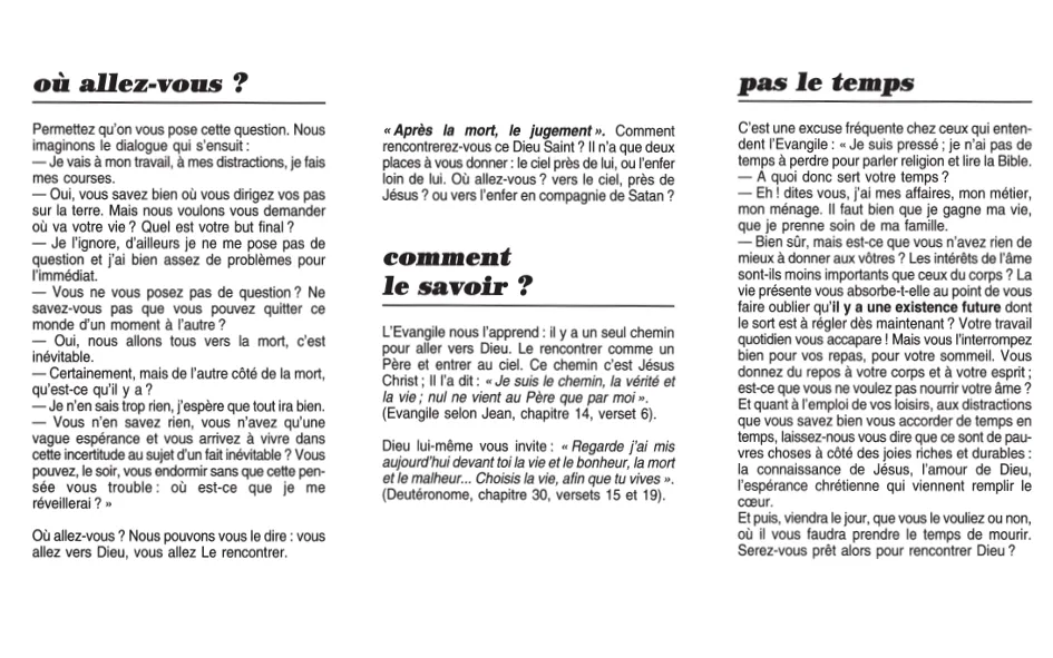 Où allez-vous ?