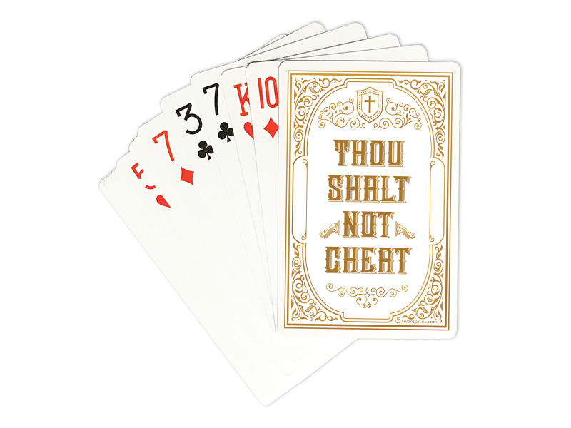 Playing cards Thou shalt not cheat
