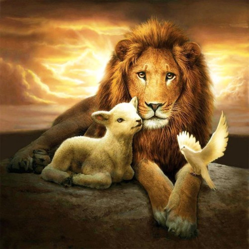Diamond Painting - Lion & Lamb