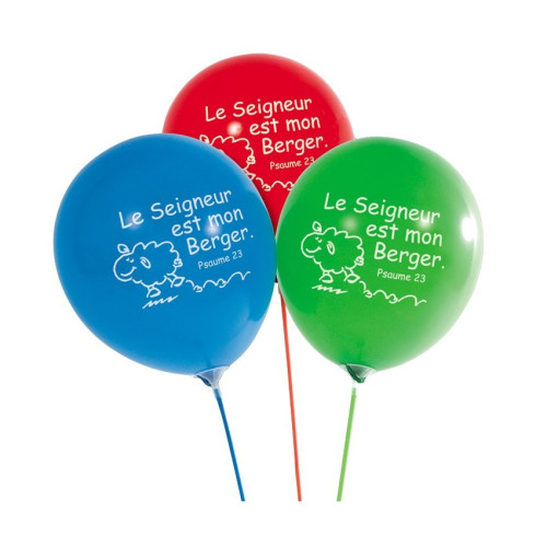 Ballons à gonfler "Le Seigneur est mon berger" (10)