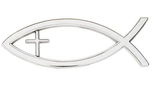 ICHTUS croix auto argent