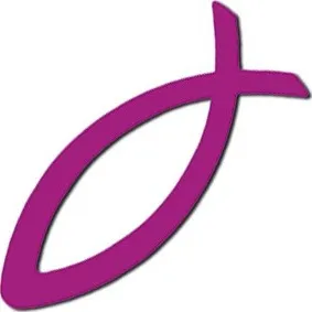 Autocollant ICHTUS lilas