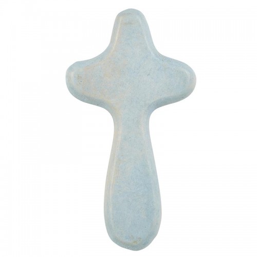 Croix de poche en bois - bleu