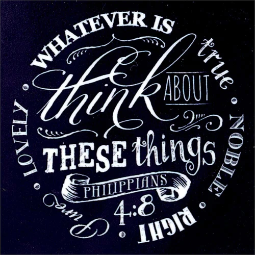 Magnet bois - Think about these things - Philippians 4:8