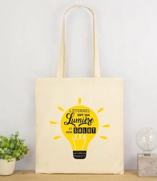 Sac coton - L'Eternel est la lumière...
