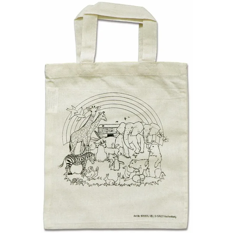 Sac en coton à colorier - Arche de Noé
