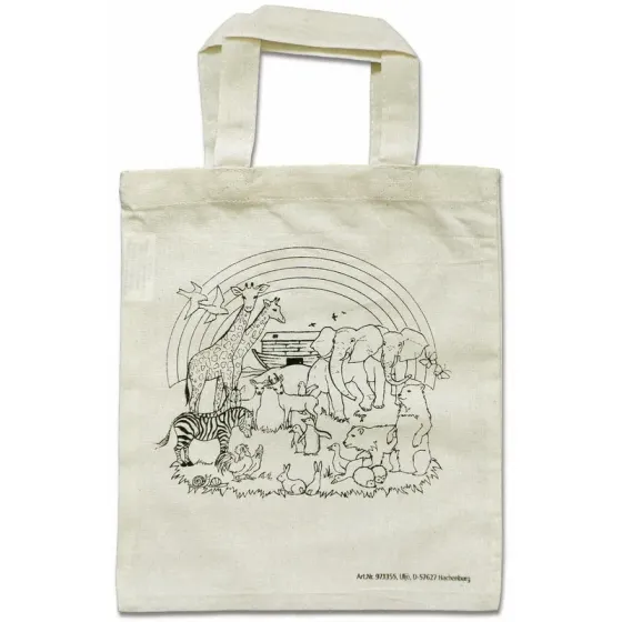Sac en coton à colorier - Arche de Noé