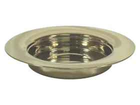Assiette pain profonde sainte cène inox or