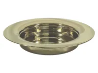 Assiette pain profonde sainte cène inox or