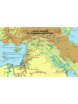 Carte murale - Orient biblique aux temps des patriarches