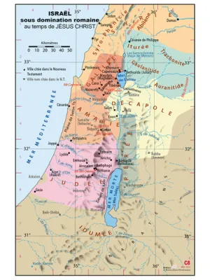 Carte murale - Palestine au temps de Jésus-Christ