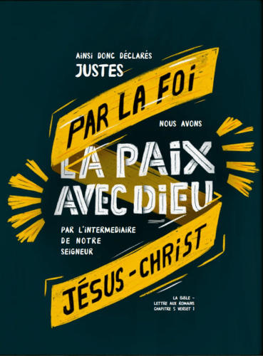 Poster A3 - Ainsi donc déclarés justes par la foi... - Romains 5:1