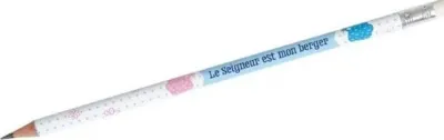 Crayon avec gomme Le Seigneur est mon berger blanc