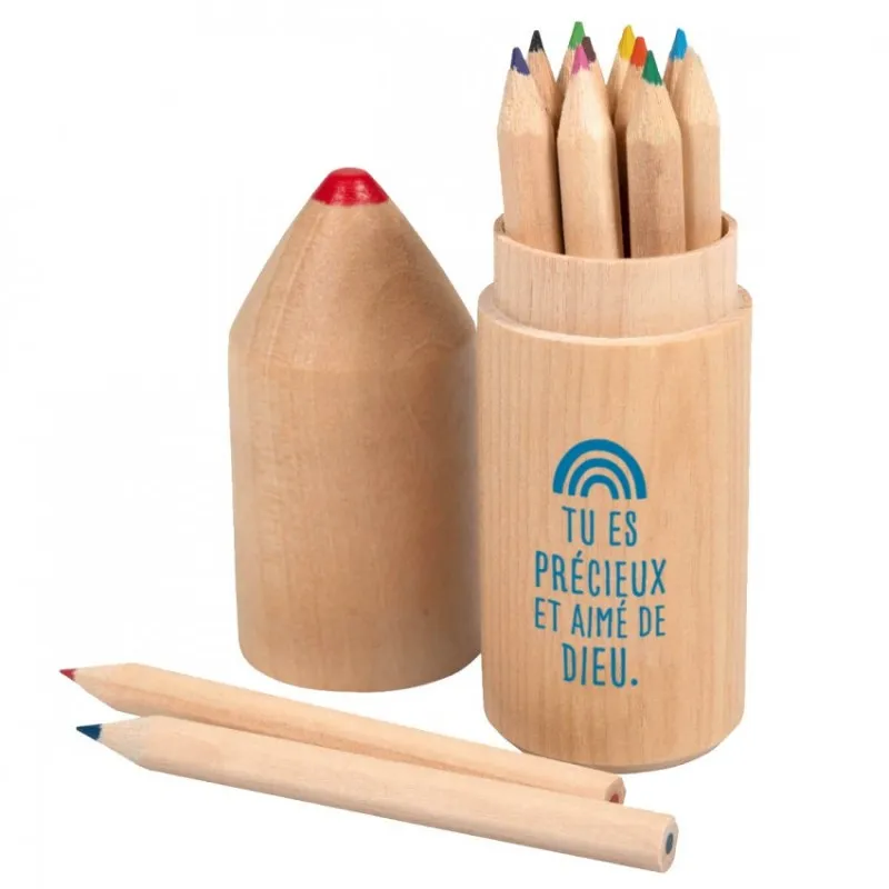 Etui 12 crayons - Tu es précieux et aimé de Dieu