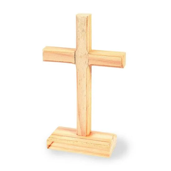 Croix à décorer sur pied 20cm