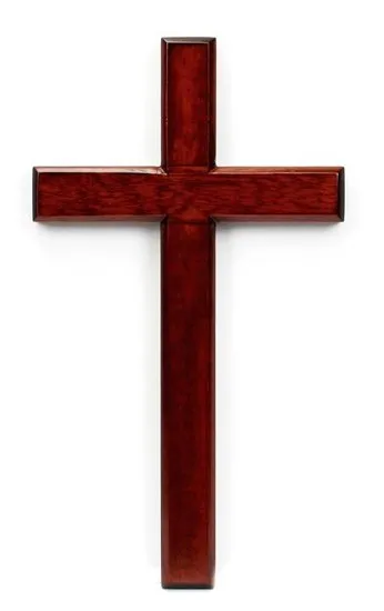 Croix bois foncé - 30 cm