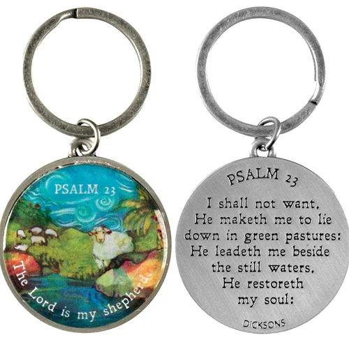 Porte-clés metal The Lord is my shepherd - Psalm 23