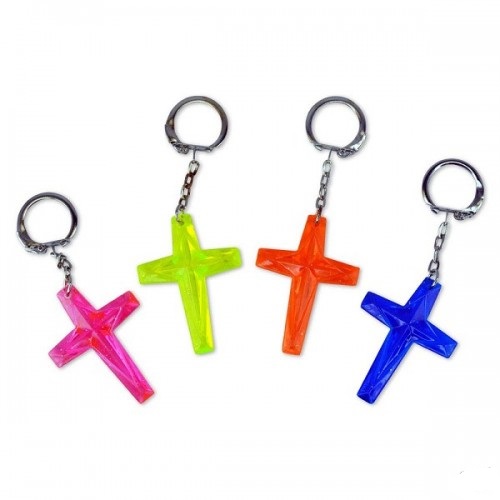 Porte-clés Croix multicouleur