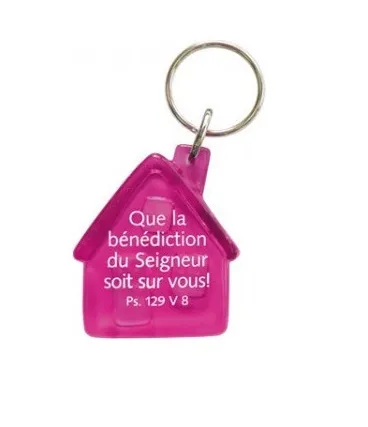 Porte-clés maison rose - Ps 129:8