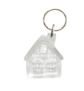 Porte-clés maison transparente - Ps 129:8