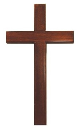 Croix bois foncé - 20 cm