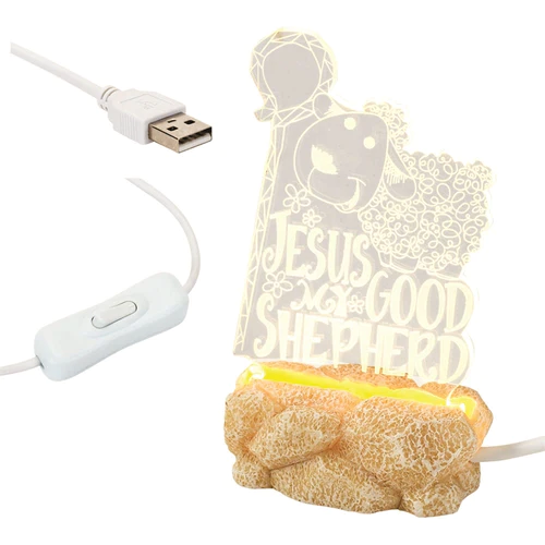 Plaque LED Jesus my good shepherd