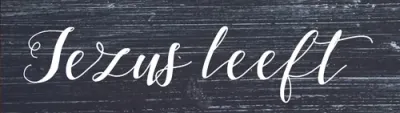 Hout plaque - Jezus leeft