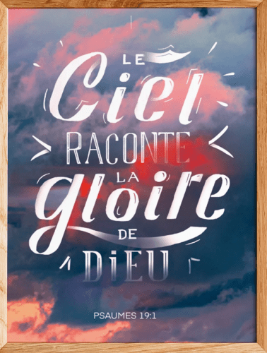 Cadre 33 X 43 Bois - Le ciel raconte la gloire de Dieu