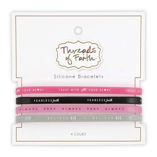 Bracelets silicone Trust - Fearless - pray (4)
