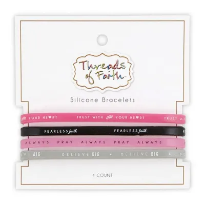 Bracelets silicone Trust - Fearless - pray - believe (4)