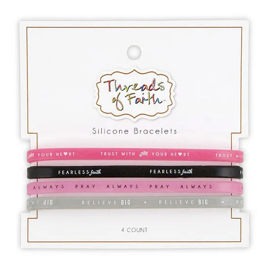 Bracelets silicone Trust - Fearless - pray - believe (4)