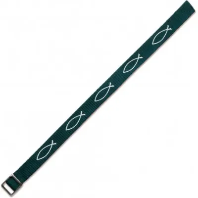 Bracelet tissé ICHTUS - Vert