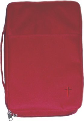 Housse M croix canvas rouge