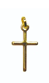 Croix métal doré 20mm - simple