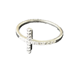 Bague - croix - argent t56