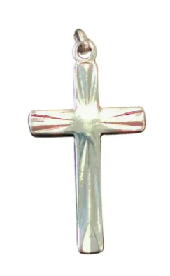 Pendentif Croix argent 25mm Diamanté