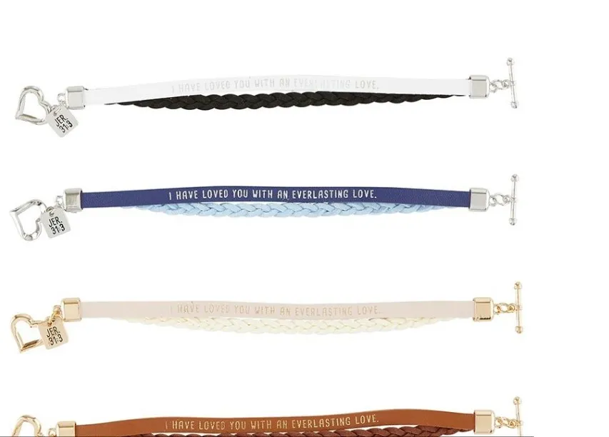 Bracelet I have Loved black/white - Jeremiah 31:3