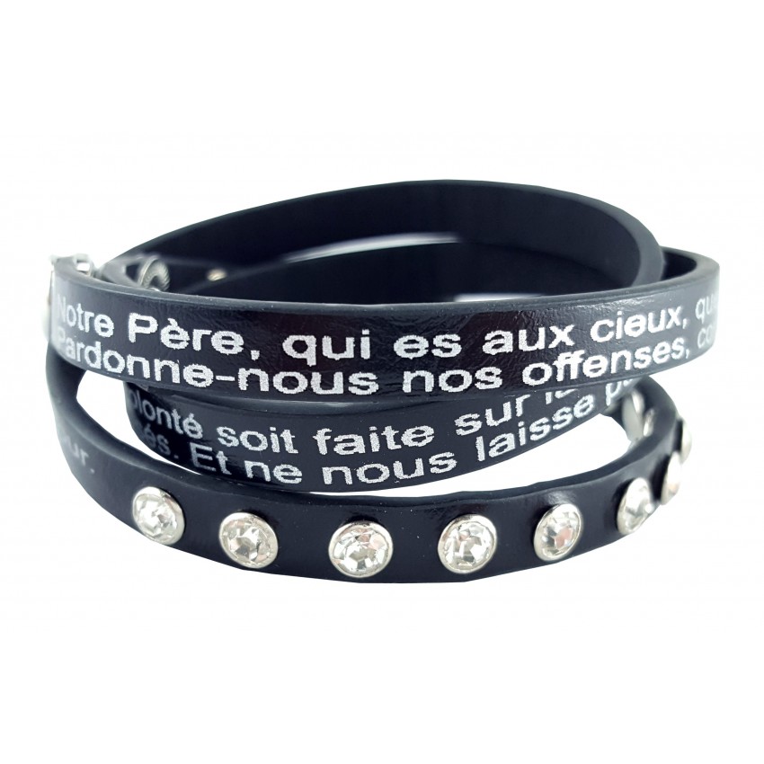 Bracelet "Le Notre Père" - Noir