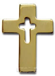 Pin's croix évidée or