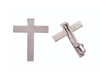 Epinglette croix argent